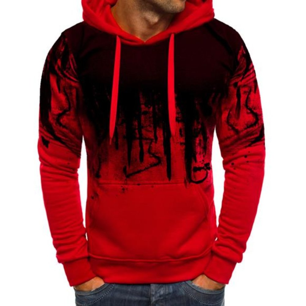 Ma&Baby Men Long Sleeve Warm Hoodie Pullover Winter Casual Sweatshirt Jumper Top